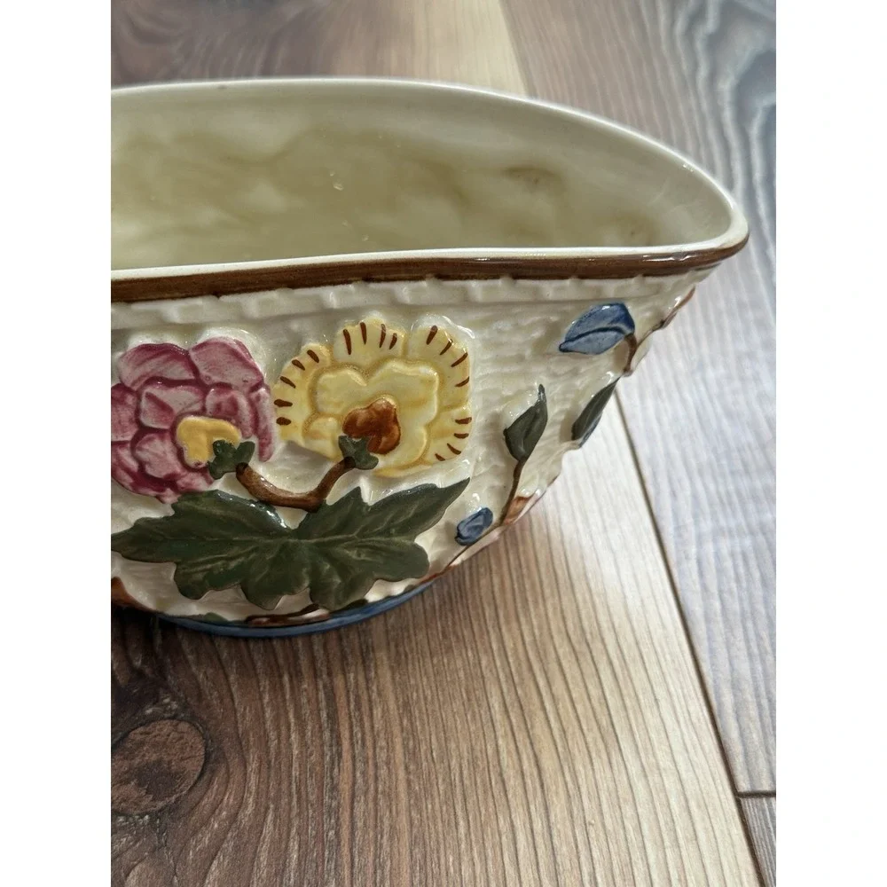 H.J. Wood Indian Tree Decorative Center Bowl Burslem England 9